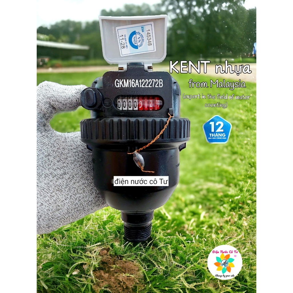 (KENT nhựa) Đồng hồ nước cao cấp George Kent Malaysia - 1 giọt nước ...