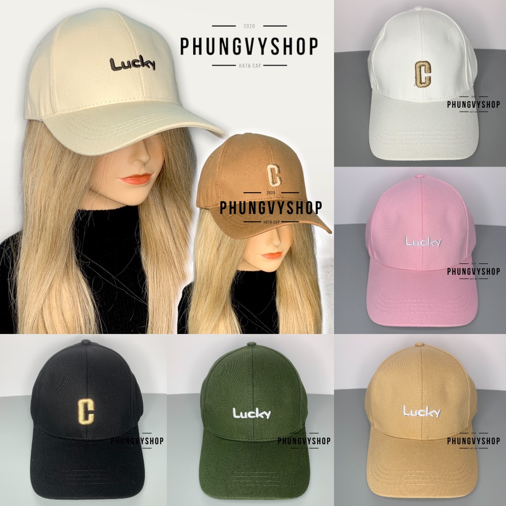Mũ LƯỠI TRAI unisex hot phong cách hàn quốc nam nữ thoáng mát phungvyshop- nón Kết KAKI CÁC LOẠI C LUCK M