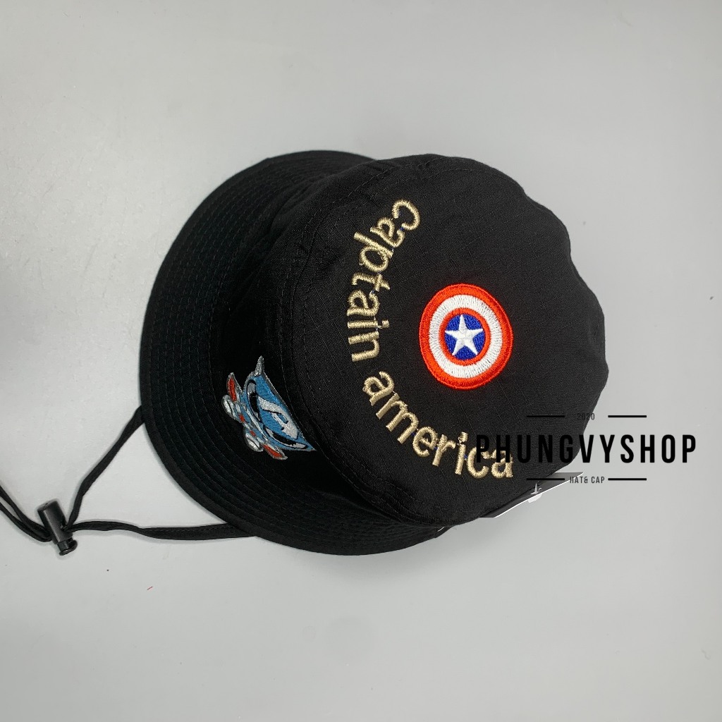 (SALE)Bé 2-4 Tuổi/ Vđầu 51cm_Mũ bucket tai bèo vành dễ thương trai gái trẻ em phungvyshop-nón BO Trung Siêu nhân CAPTAIN