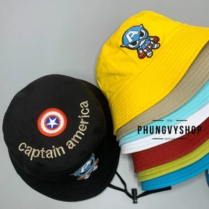 Bé 2-4 Tuổi/ Vđầu 51cm_Mũ bucket tai bèo vành dễ thương trai gái trẻ em phungvyshop-nón BO Trung Siêu nhân CAPTAIN