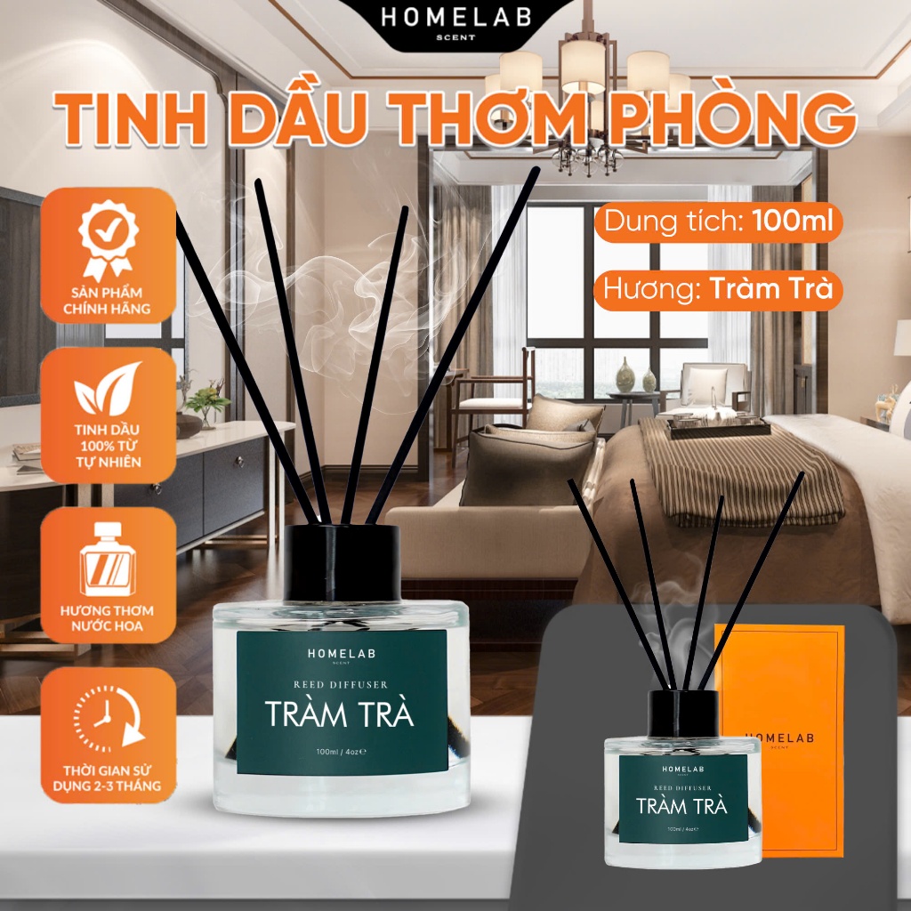 Ảnh KHUẾCH TÁN THƠM PHÒNG 100ML - TRÀM TRÀ - THƯ GIÃN SẢNG KHOÁI 1