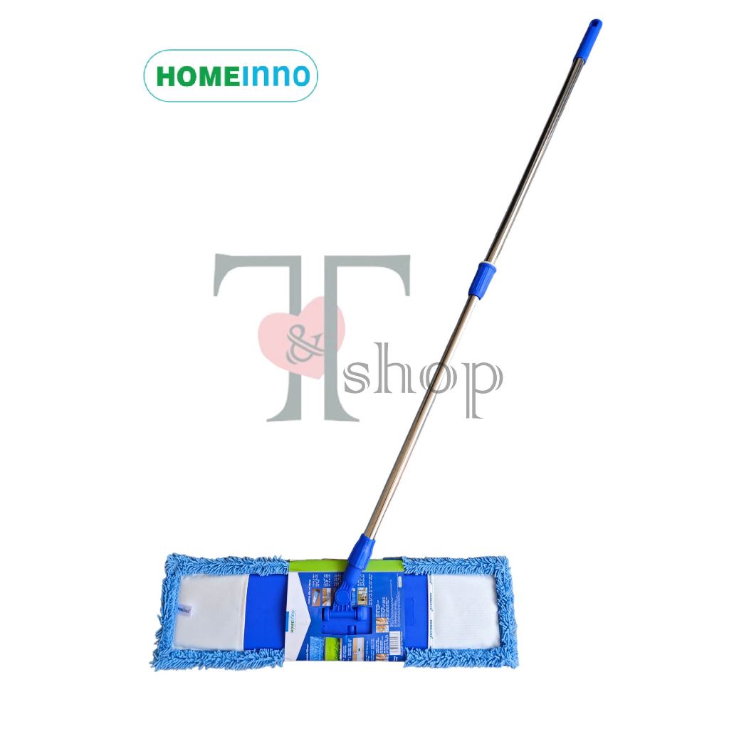 Cây Lau Nhà Bản Nhựa 60cm Tấm San Hô Homeinno Cán Rút Thu Ngắn 100cm Dài Ra 145cm
