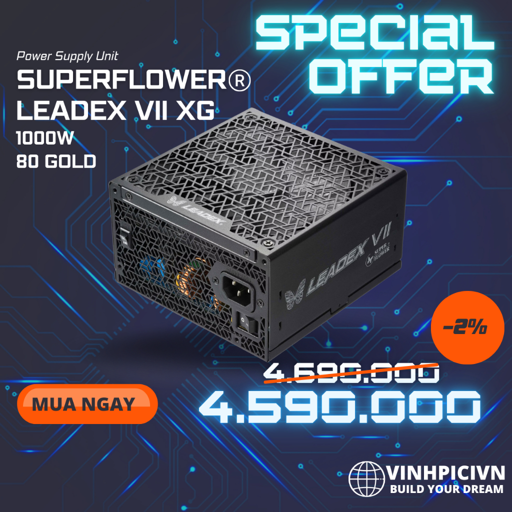 Nguồn máy tính Super Flower LEADEX VII XG 1000W ATX 3.1 [NEW] | Shopee ...