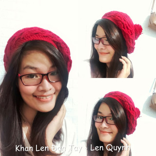 Mũ len móc tay dáng beret - sản phẩm handmade độc đáo - Quà tặng ý nghĩa