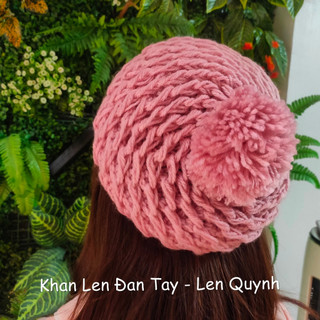Mũ len móc tay dáng beret - sản phẩm handmade độc đáo - Quà tặng ý nghĩa