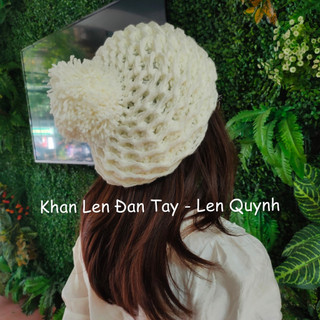 Mũ len móc tay dáng beret - sản phẩm handmade độc đáo - Quà tặng ý nghĩa