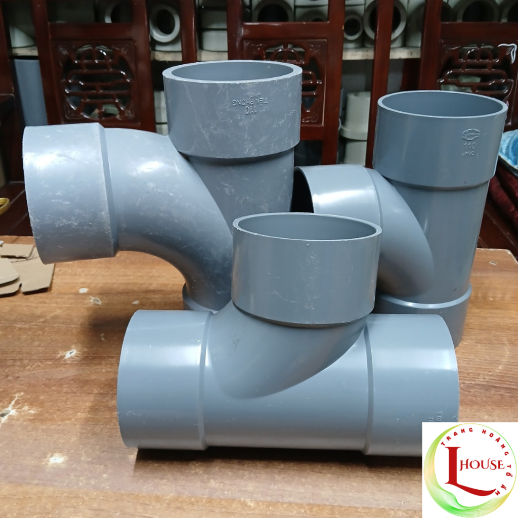 Tê Cong PVC D110, Ba Chạc Cong 88 độ, Tê Cong PVC D110 Tiền Phong L ...