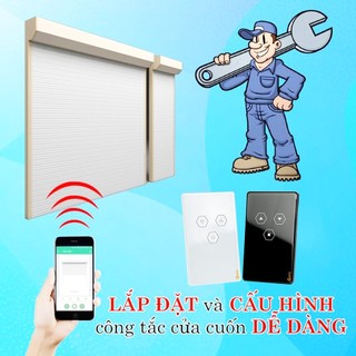 Công tắc cửa cuốn thông minh HUNONIC DOOR điểu khiển trên điện thoại kèm 2 điều khiển từ xa