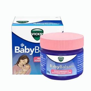 Kem Bôi Giữ Ấm Ngực V.ic.ks B.aby B.als.a.m Giảm Ho Cho Bé Từ 3M+ 50g Của Đức