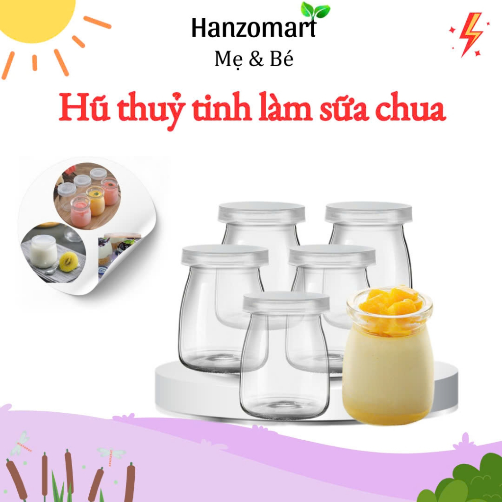 Hũ thuỷ tinh làm sữa chua