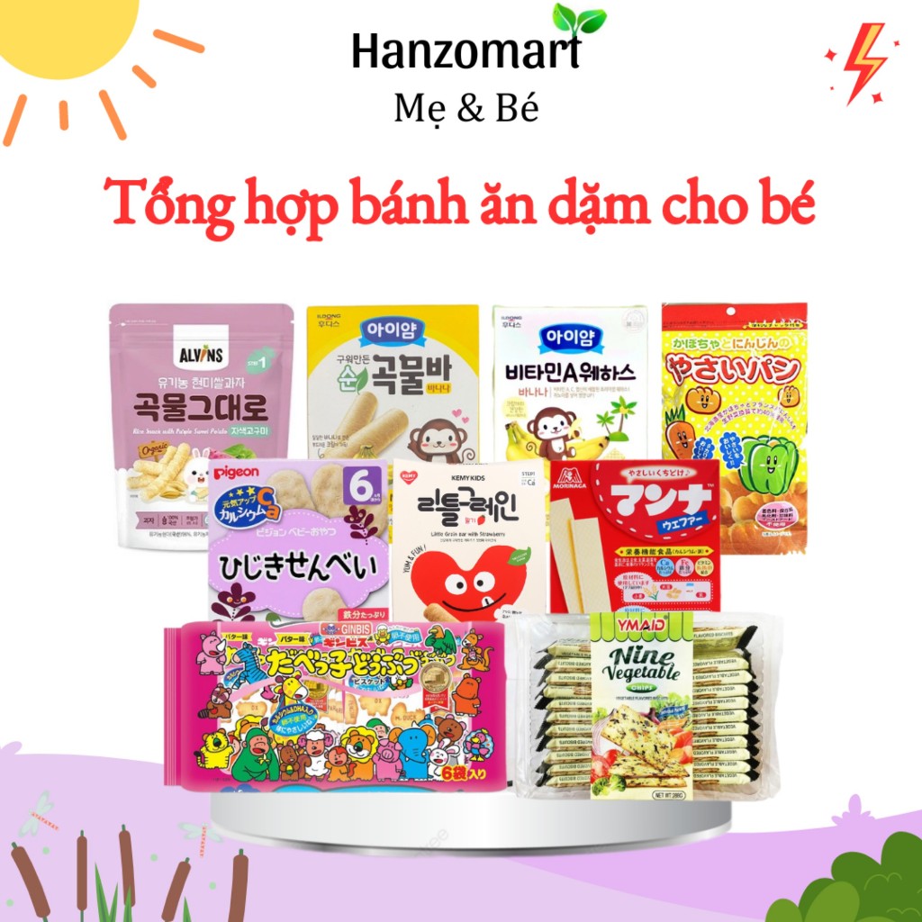 Bánh ăn dặm cho bé Bebedang / Fruto / Pigeon