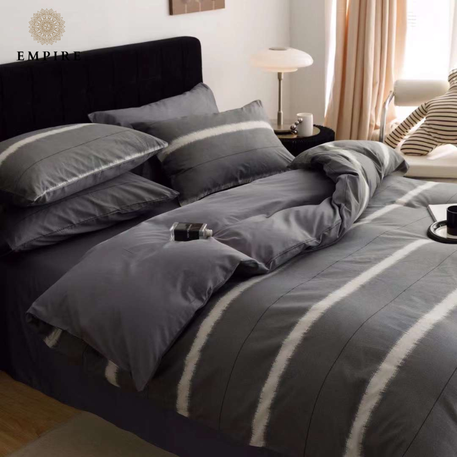 Bộ chăn ga gối cotton EMPIRE set 4 món ga trải giường bo chun drap đủ size - EMPIRE  Bedding & Decor