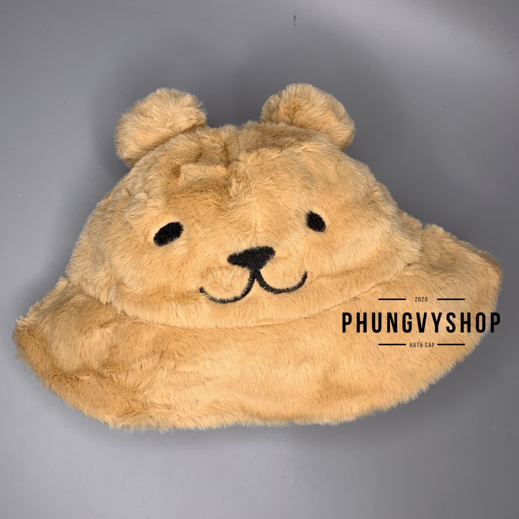(SALE) Mũ lông bucket tai bèo vành thu đông unisex nam nữ phong cách hàn quốc phungvyshop - nón BO LÔNG MÈO ĐÔNG