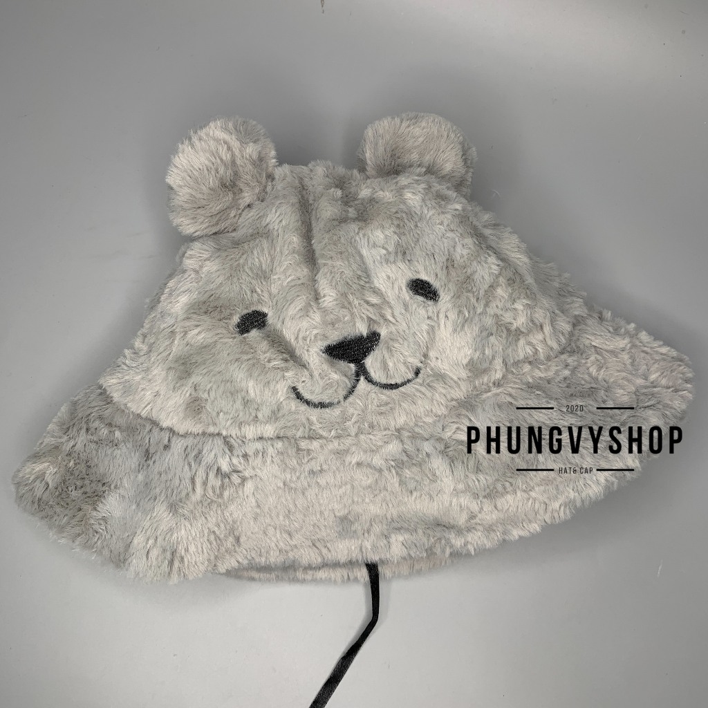 (SALE) Mũ lông bucket tai bèo vành thu đông unisex nam nữ phong cách hàn quốc phungvyshop - nón BO LÔNG MÈO ĐÔNG