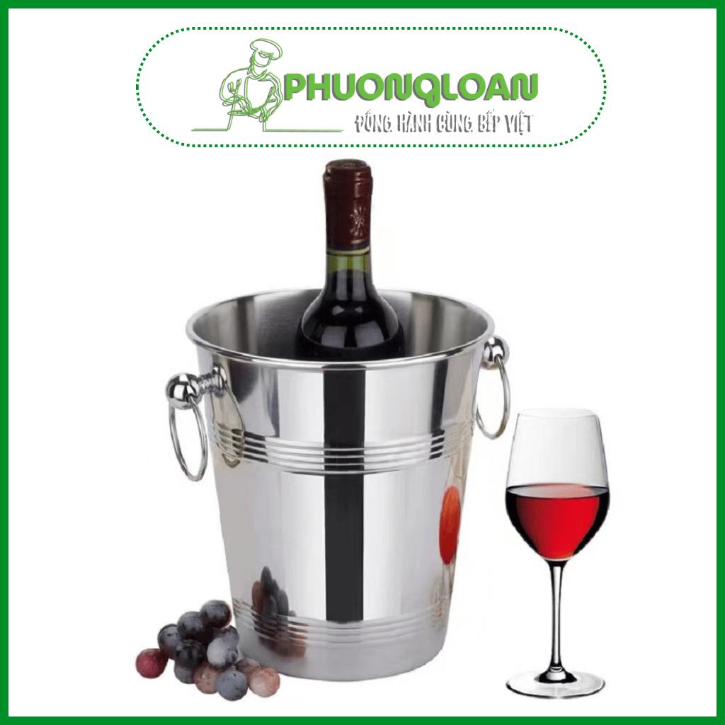 Xô ngâm rượu vang, sâm panh Inox 5L rất sang trọng | Shopee Việt Nam