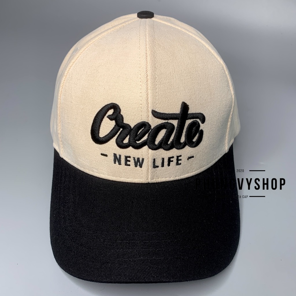 sale) Mũ LƯỠI TRAI unisex cực hot nam nữ thoáng mát phungvyshop- nón Kết Nhung vá màu CREATE