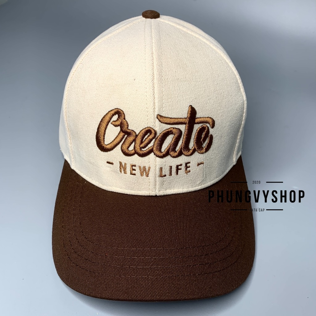 sale) Mũ LƯỠI TRAI unisex cực hot nam nữ thoáng mát phungvyshop- nón Kết Nhung vá màu CREATE