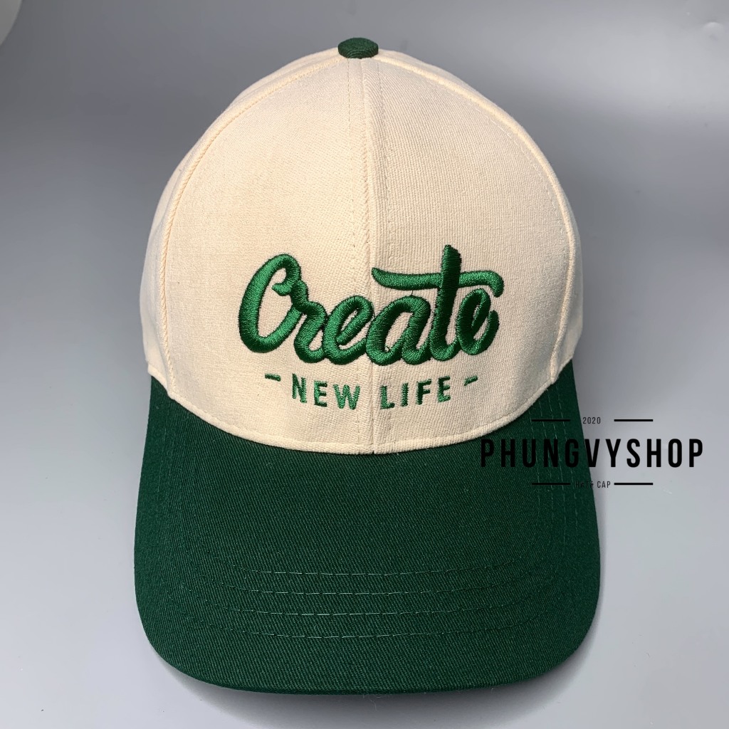 sale) Mũ LƯỠI TRAI unisex cực hot nam nữ thoáng mát phungvyshop- nón Kết Nhung vá màu CREATE