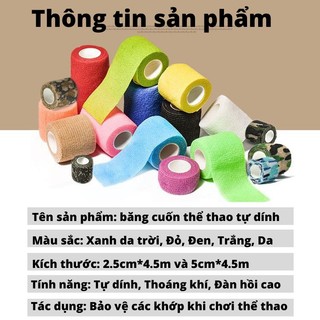 Băng keo quấn cổ chân thể thao cao su non bảo vệ cổ chân tự dính đá bóng chống chấn thương SIEU HOT SIEU HOT