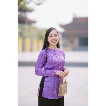 Bộ áo bà ba gấm Tím- Có bộ bà ba Bigsize- may sỉ bà ba toàn quốc - May bộ bà ba theo yêu cầu