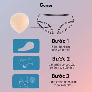 Miếng dán vùng kín GOMTAT che rãnh cao cấp, chất liệu Silicon bảo hộ thể thao chống lộ khi mặc Bikini, legging - SA-110