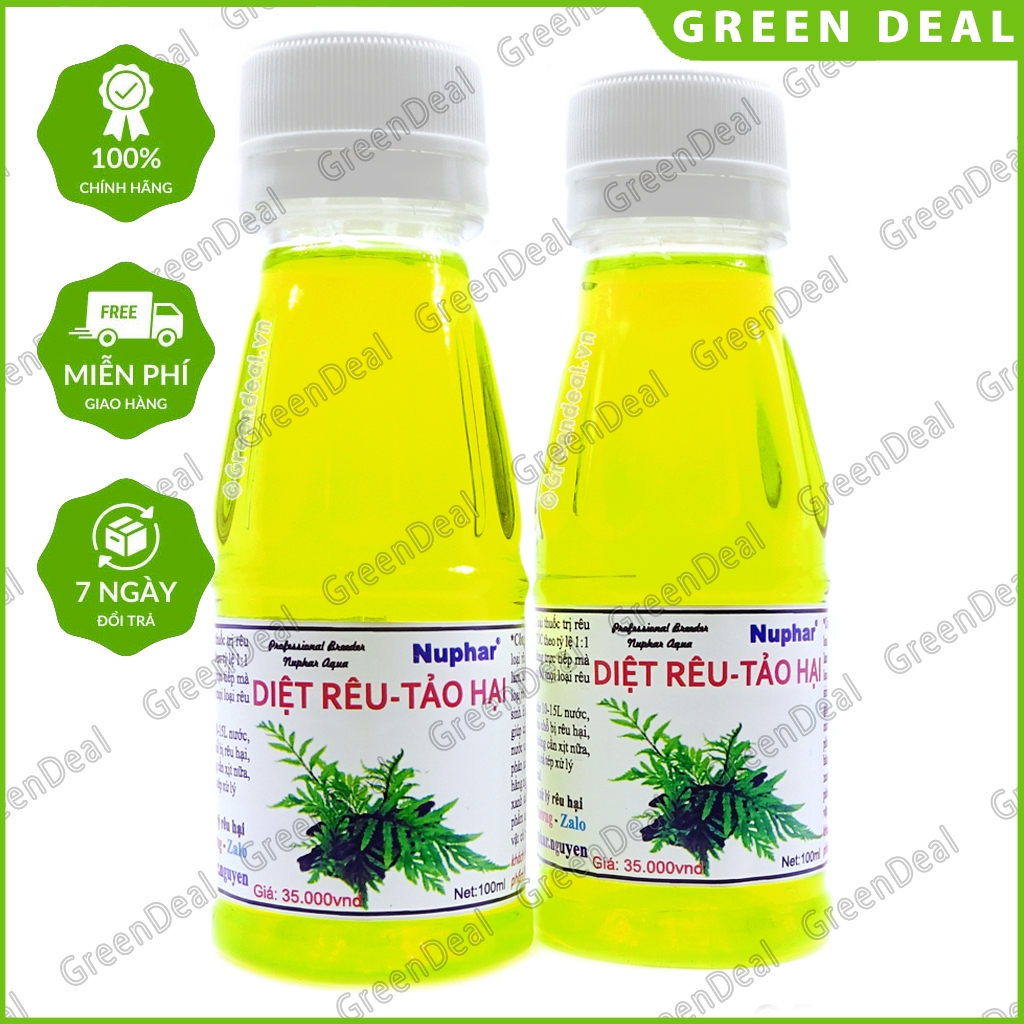 NUPHAR - Diệt Rêu-Tảo hại (Chai 100 ml) | Diệt rêu tảo hại an toàn và ...