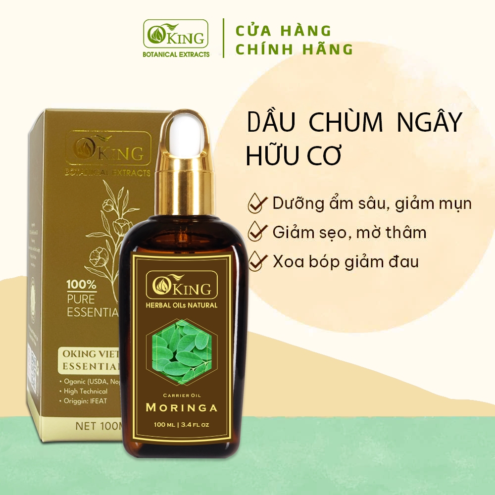 Dầu chùm ngây Oking nguyên chất 100ml dành cho da (Moringa) | Oking Việt Nam