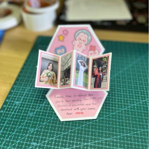 Thiệp pop-up 4 ảnh tặng bạn trai, bạn gái, bồ, crush, dán sổ scrapbook - Jasmine Handmade 🌸