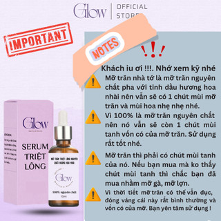 Combo Sáp Wax Lông Sữa Dừa 300Gr + Mỡ Trăn Hoa Nhài 10ml GLOWWAXING Siêu Bám Lông Tặng Que