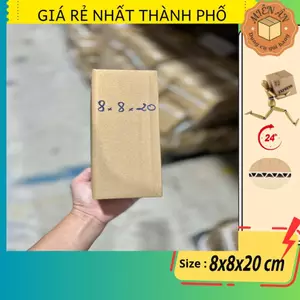 Hộp giấy size 8x8x20 cm - SET 5C, thùng carton gói hàng Everest