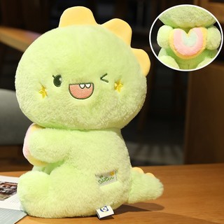 ( TẶNG QUÀ ĐÈN NGỦ CẮM )Gấu Bông Lớn 45cm Khủng Long Dễ Thương Xanh Lá Ôm Tim Quà Tặng Sinh Nhật Đáng Yêu MEILI STORE