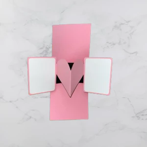 Heart Pop Up Card - Thiệp bật trái tim 2 ảnh, trang trí scrapbook, scrapbook ideas
