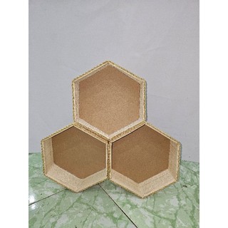 Kệ thư viện hình lục giác steam làm từ nan tre trúc