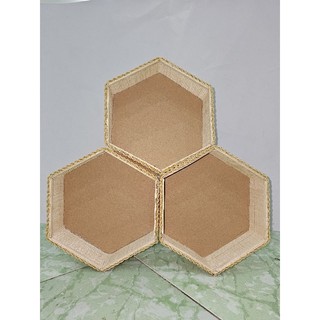 Kệ thư viện hình lục giác steam làm từ nan tre trúc