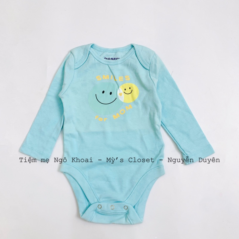 [MD137] 6-12M  OLD.N.V Body suit/áo liền thân dài tay xuất xịn cho bé chất liệu cotton mềm mát