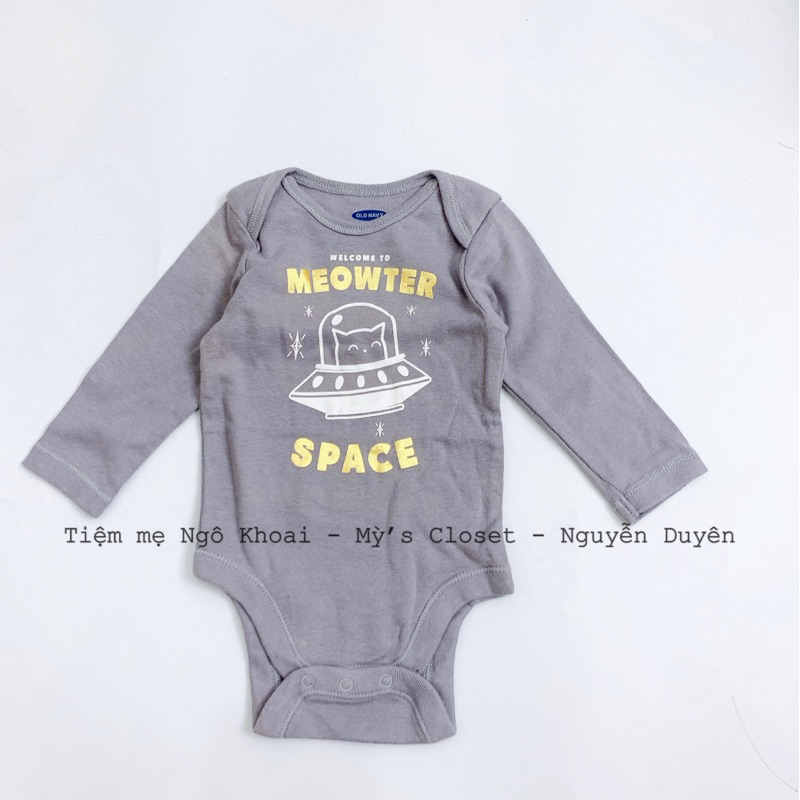 [MD137] 6-12M  OLD.N.V Body suit/áo liền thân dài tay xuất xịn cho bé chất liệu cotton mềm mát