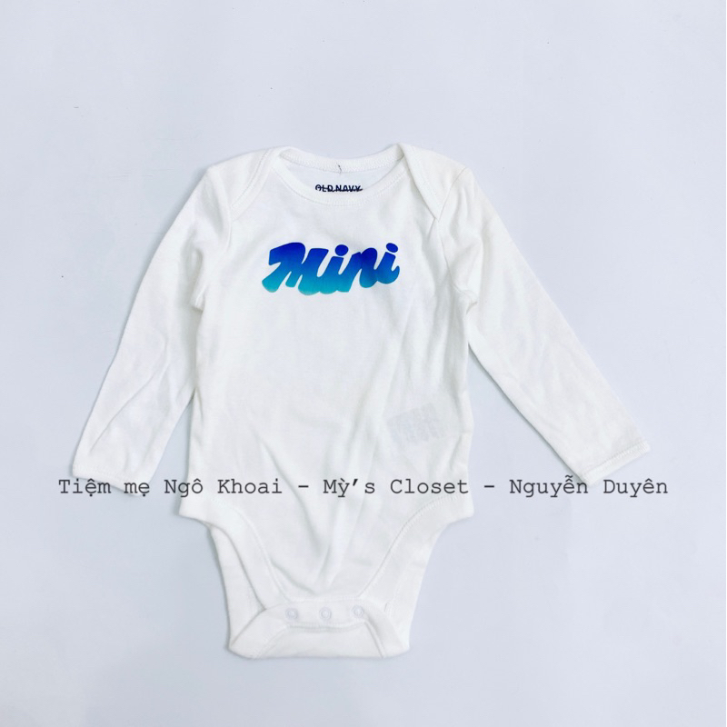 [MD137] 6-12M  OLD.N.V Body suit/áo liền thân dài tay xuất xịn cho bé chất liệu cotton mềm mát