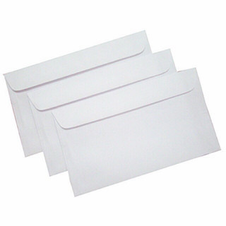 Tập 100 phong bì trắng A5 A6 A7 mỏng/ dày đủ cỡ, phong bì trắng cao cấp có sẵn keo hồ dán