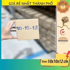 Hộp giấy P10 size 10x10x12 cm, thùng carton gói hàng Everest