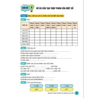 Sách - 500 Bài Toán Cơ Bản Và Nâng Cao Lớp 4 - Dùng chung cho các bộ SGK hiện hành - ndbooks