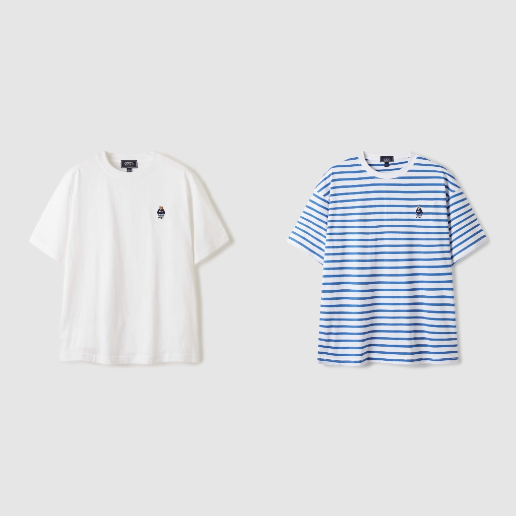 【WHO.A.U】 Steve 2PACK Stripe T-shirts[B] Steve Multi Stripe T-Shirt[B] - 후아유닷컴