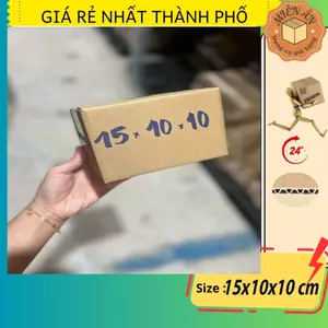 Hộp giấy P25 size 15x10x10 cm, thùng carton gói hàng Everest