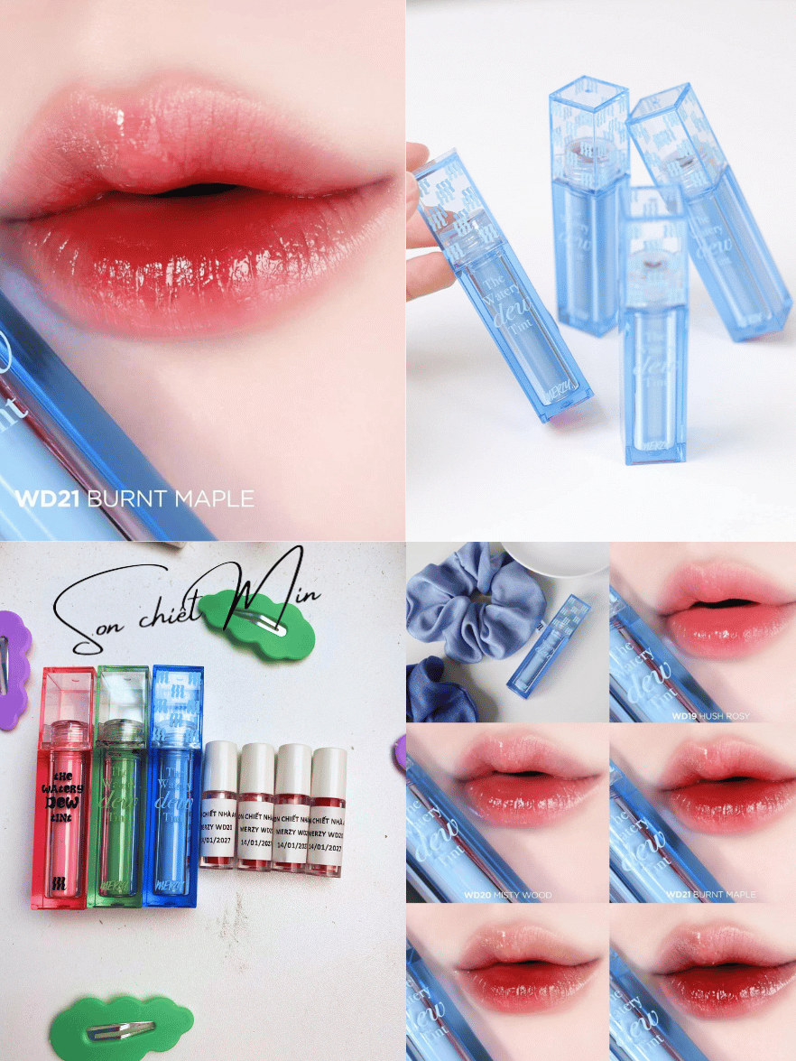 [SON CHIẾT] Son Bóng Merzy The Watery Dew Tint MÀU WD13 WD21 WD22 WD23 ...