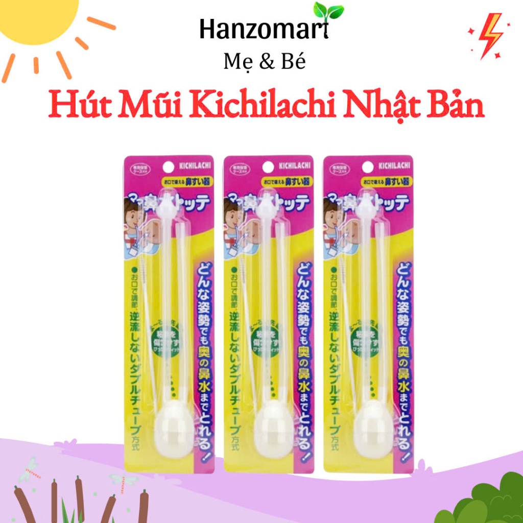 Hút mũi kichilachi Nhật - vỉ 1 chiếc kèm cọ rửa ống hút - hanzo2009