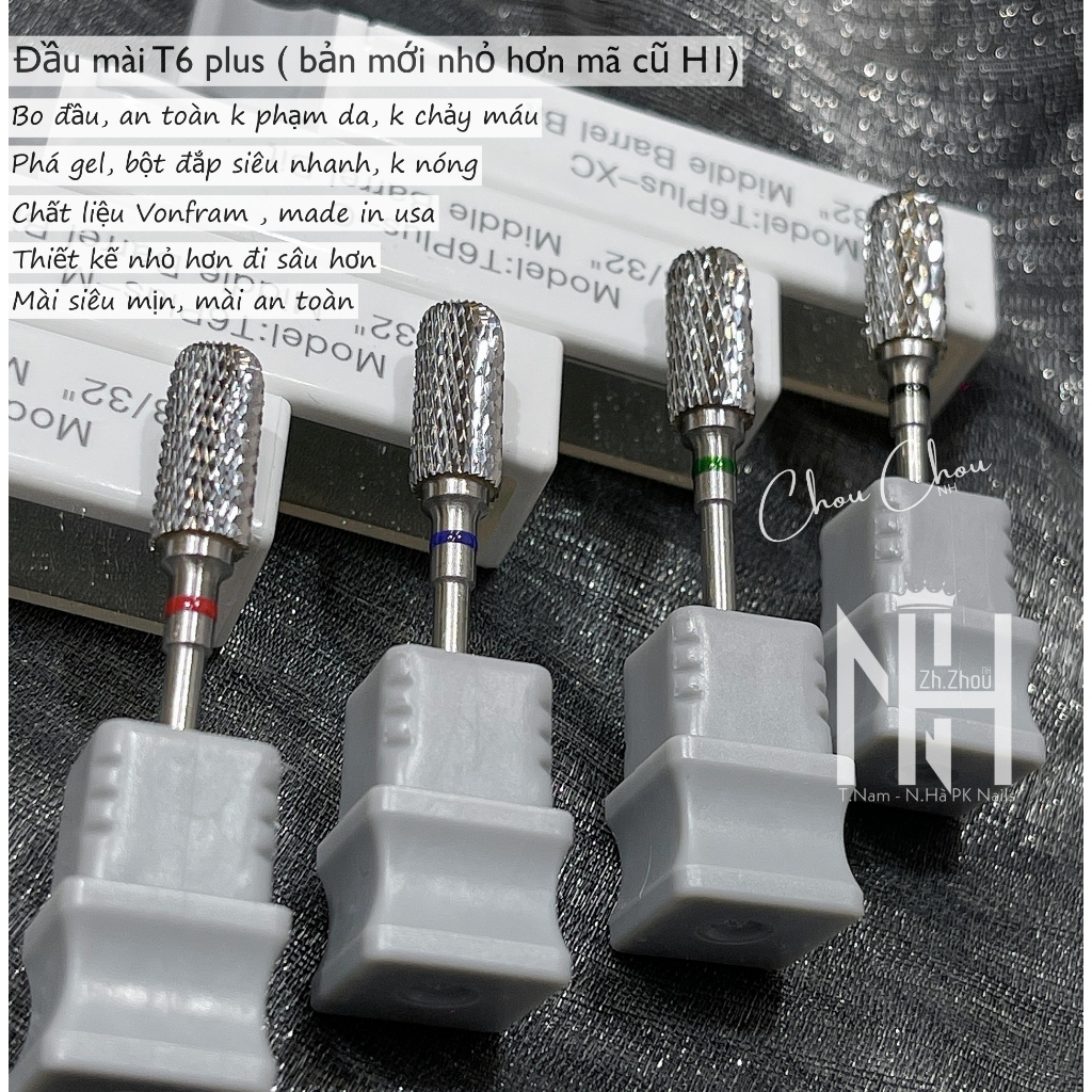 Đầu mài titan 3in1 ít bụi ,đầu mài phá, đầu mài mịn, mài móng bột, mài gel