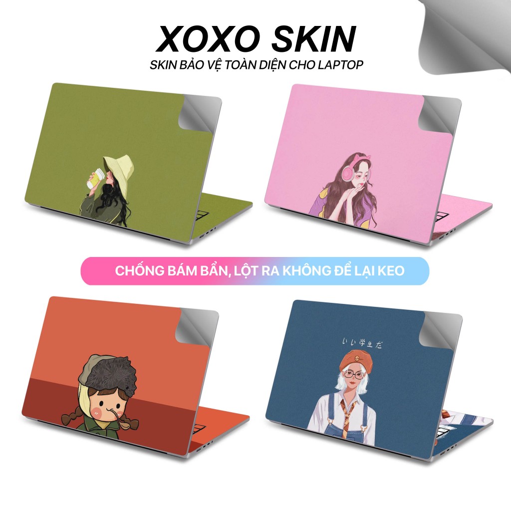 Bộ Skin Dán Laptop Mẫu AVT Đơn Nữ - Miếng Dán Skin Chống Trầy Xước In ...