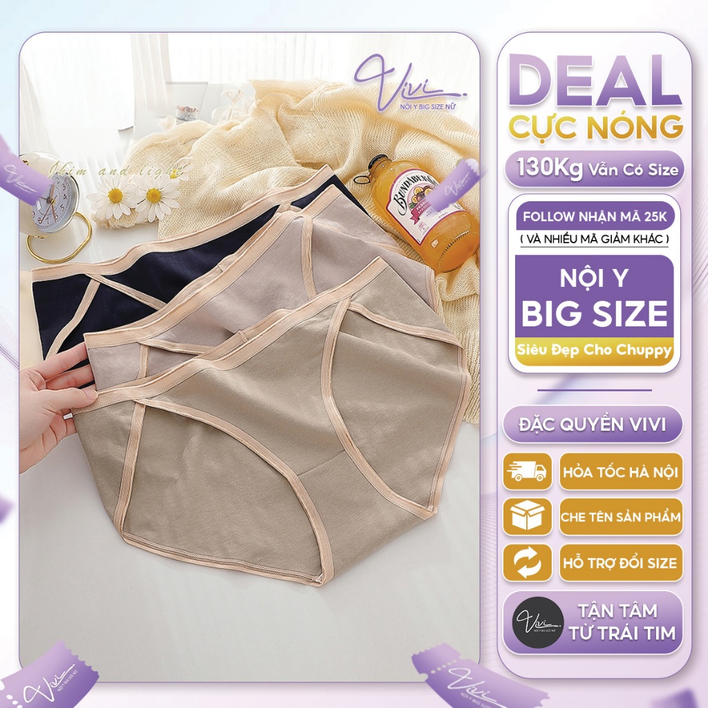 Quần lót nữ Bigsize quyến rũ - Quần lót bigsize cotton cho đùi to- Quần ...