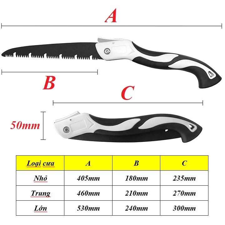 Cưa gấp , cưa xếp , cưa cây cảnh , cưa cầm tay gấp gọn lưỡi thép hợp kim SK5