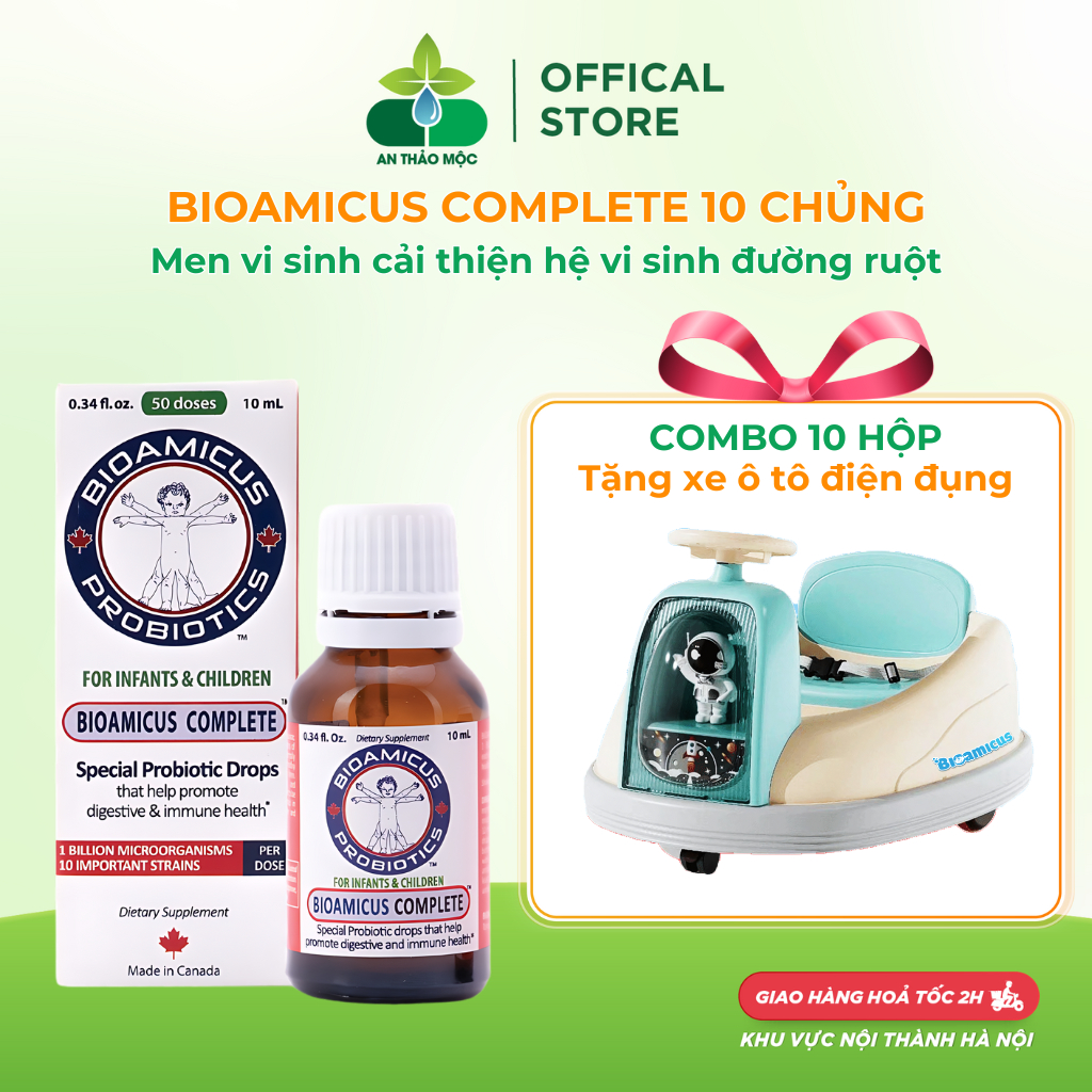Combo 10 hộp Bioamicus complete 10 chủng cải thiện hệ vi sinh đường ...