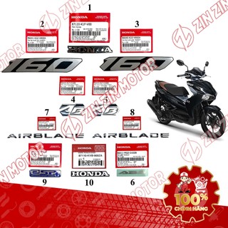 Tem AB 2022 Zin, Tem Rời Xe AirBlade 160 2022 Đen Xám Phiên Bản Tiêu Chuẩn Chính Hãng - ZZM